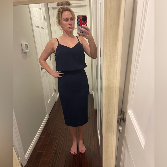 Dress the Population Dresses & Skirts - Dress The Population Elegant Navy Blue Midi Dress